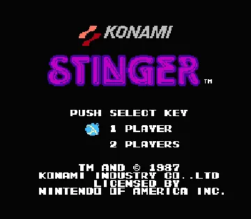 Stinger (USA) (Virtual Console) screen shot title